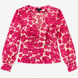 J.Crew Pink Floral Blouse