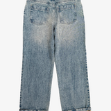 Jean wide leg dirty clear blue