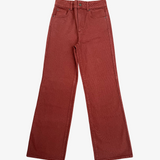 Denim trousers, brick red