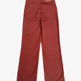 Denim trousers, brick red