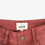 Denim trousers, brick red