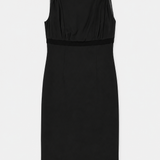 Marella Black Draped Midi Dress