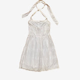 Vestido mini blanco atado al cuello VILA CLOTHES XS