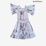 Vestido mini volantes STEELE XS