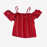 Top rojo y blanco SUPERDRY S