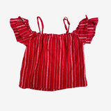Top rojo y blanco SUPERDRY S
