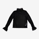 Blusa transparente negra ZARA M