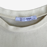 Camiseta punto manga corta ZARA S