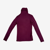 Camiseta entallada cuello alto granate MANGO S