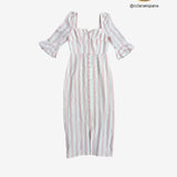 Vestido maxi rayas rosas y blancas STEELE S