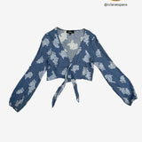 Crop top fluido manga larga LULUS S