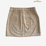 Falda mini pana beige MANGO S