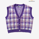 Chaleco lana lila ZARA M