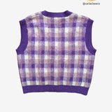 Chaleco lana lila ZARA M