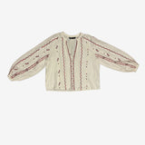 Blusa beige cenefa ZARA XS