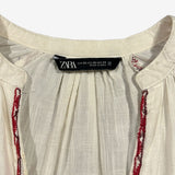 Blusa beige cenefa ZARA XS