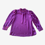 Blusa satinada cuello lila ZARA S