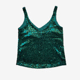Top lentejuelas verde Etxart & Panno S