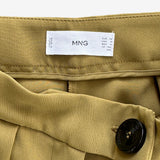 Pantalón traje recto verde MANGO 34