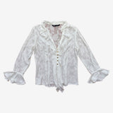 Blusa floral blanca ZARA S