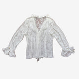 Blusa floral blanca ZARA S