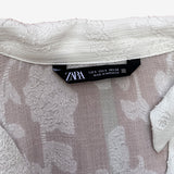 Blusa floral blanca ZARA S