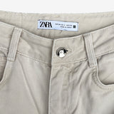 Pantalón tejano beige ZARA 34