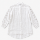 Ralph Lauren White Linen Lace Blouse