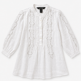 Ralph Lauren White Linen Lace Blouse