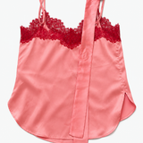 Sandro Pink Silk Lace Camisole