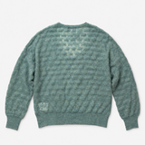 Scalpers Green Openwork V-Neck Sweater