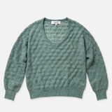 Scalpers Green Openwork V-Neck Sweater
