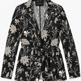 Scotch & Soda Black Floral Print Blazer