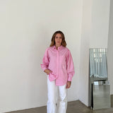 Camisa oversize rosa Tommy Hilfiger