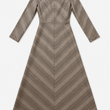 The IQ Collection Striped Embroidered Maxi Dress