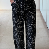 Pantalón tiro alto topos ZARA M
