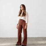 Beige blouse with puff sleeves