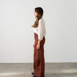 Beige blouse with puff sleeves