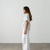 Gray sweatshirt with colorful logo