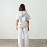 Gray sweatshirt with colorful logo