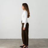 White long-sleeved textured t-shirt