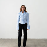 Blue shirt with studs