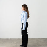 Blue shirt with studs