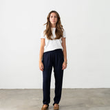 Navy blue flowy trousers