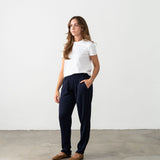 Navy blue flowy trousers