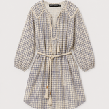 Vestido Mini Antik Batik de Algodón de Cuadros