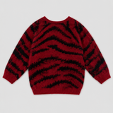 ba&sh Red Zebra Mohair Blend Sweater