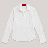 Carolina Herrera Camisa Blanca de Popelina de Algodón