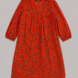 Comptoir des Cotonniers Vestido Cruzado Rojo con Estampado Floral