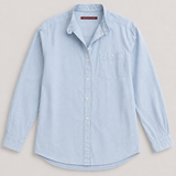 Comptoir des Cotonniers Camisa Azul Claro con Cuello Mao